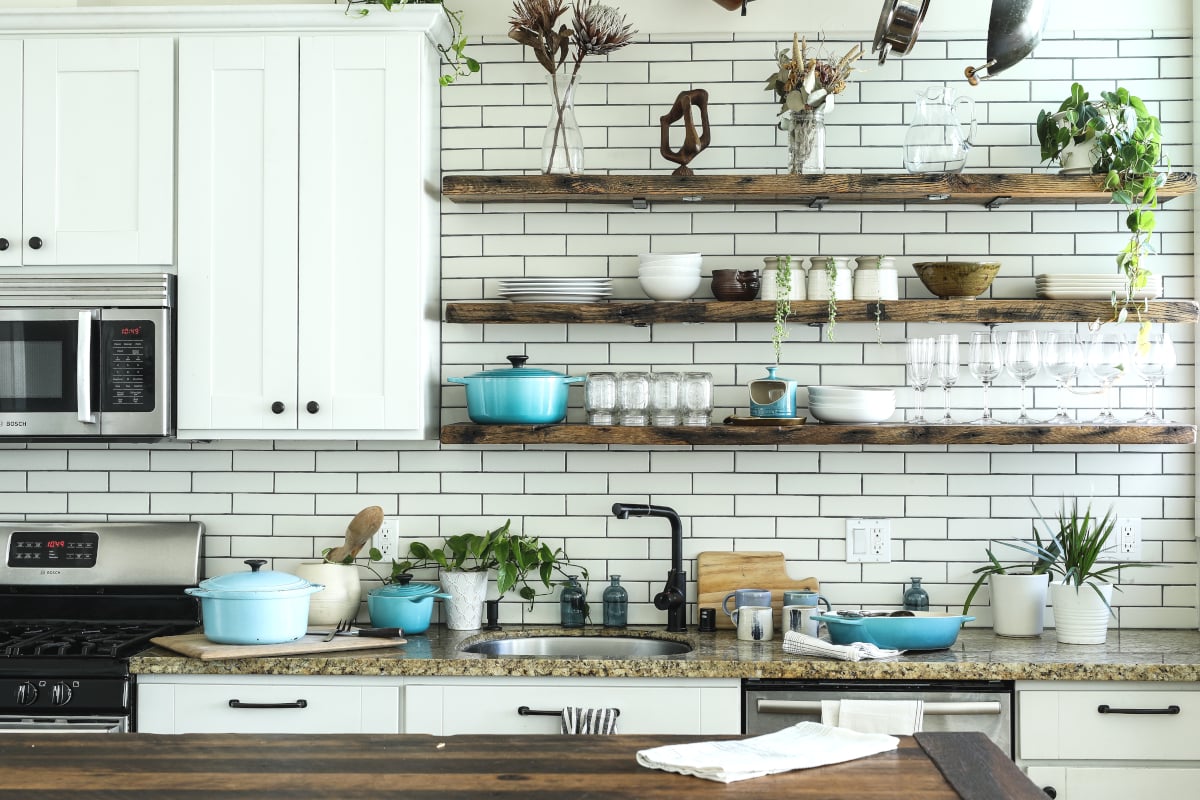 Modern open shelf concept kitchen