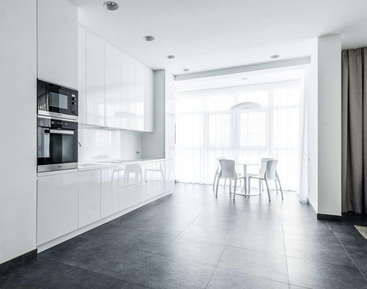 minimalist kitchen renovation done with high gloss